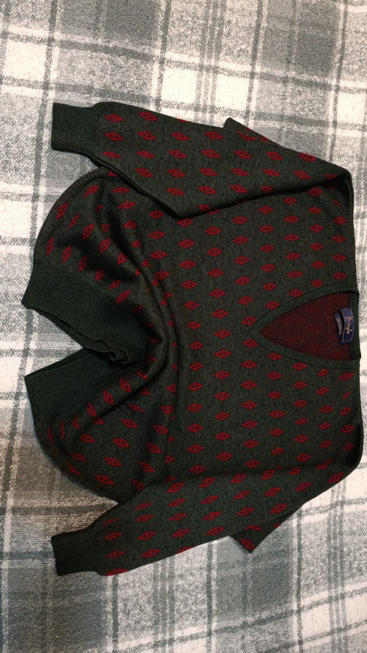 Pringle Dark Green And Red Patterned Sweater product image
